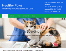 Tablet Screenshot of healthypawsvethospital.com